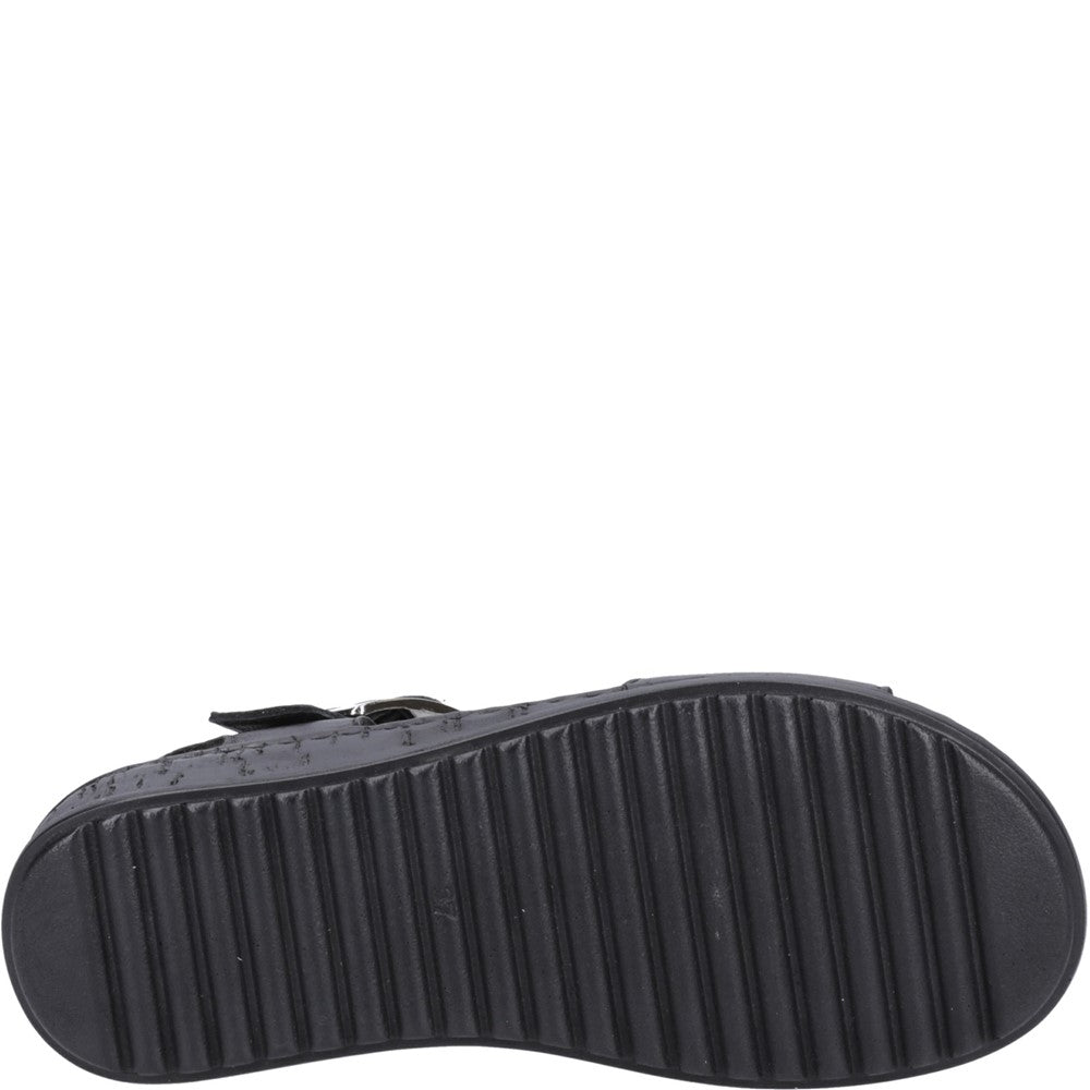 Sandal Ladies Summer Black on Black Hush Puppies Ellie Sandal