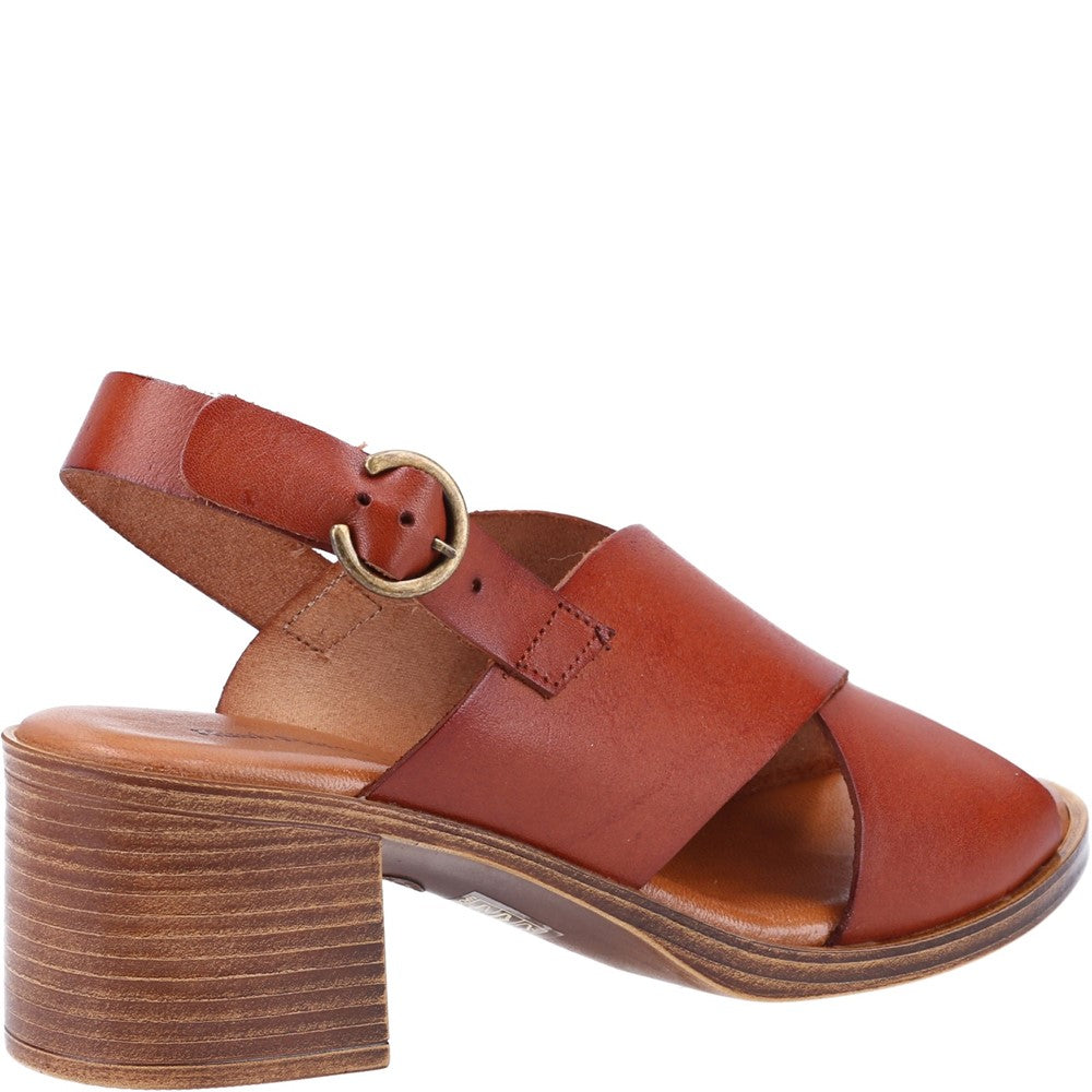 Ladies Heeled Sandals Tan Hush Puppies Gabrielle Sandal