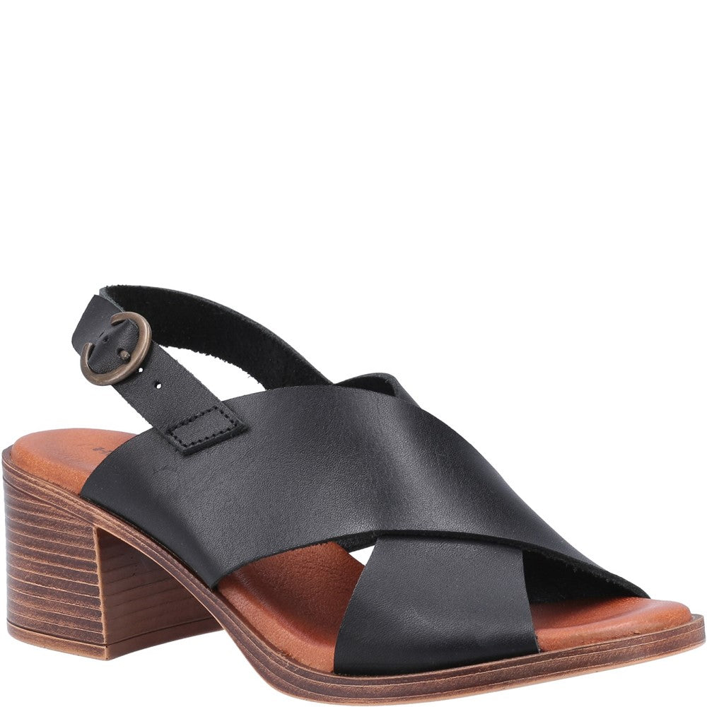 Ladies Heeled Sandals Black Hush Puppies Gabrielle Sandal