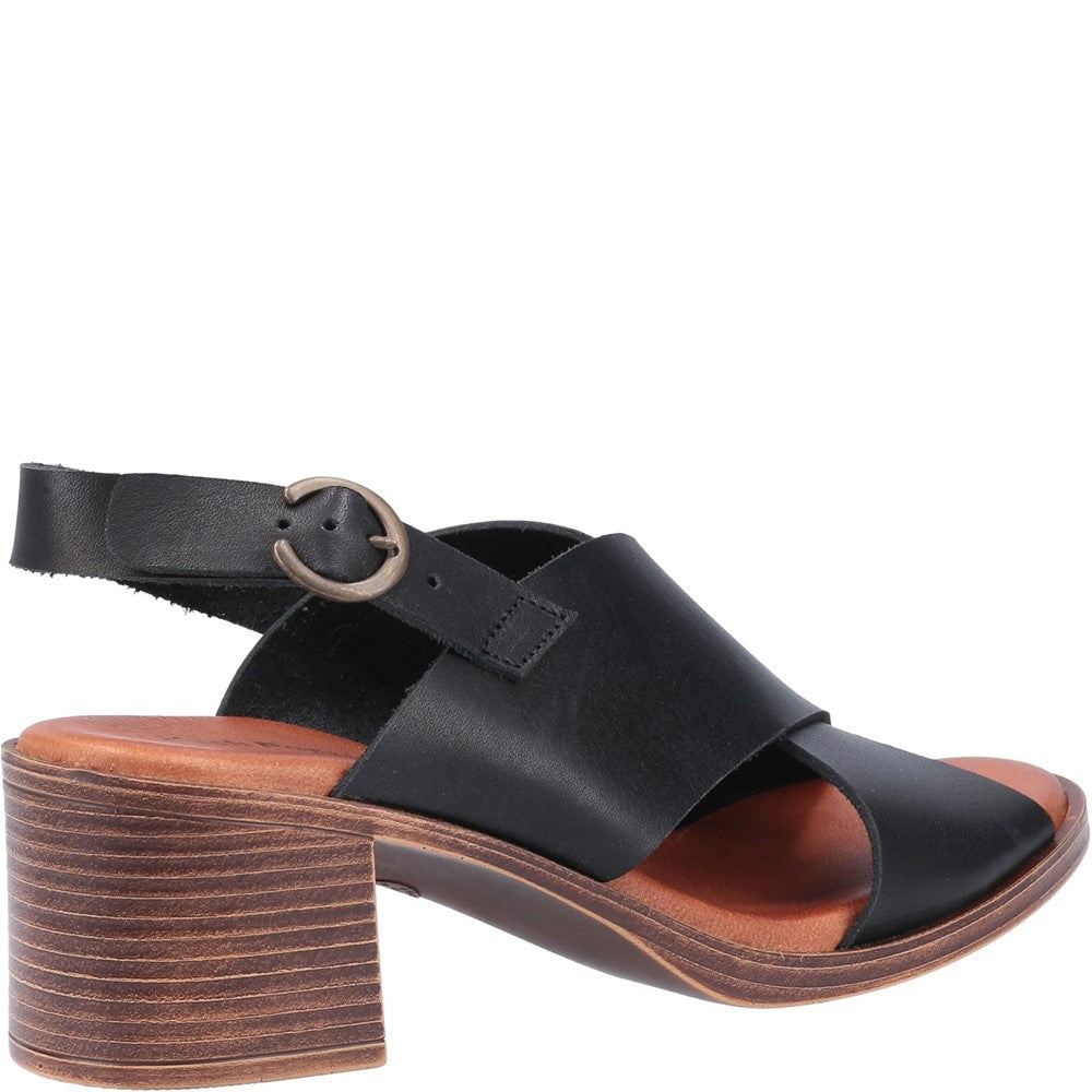 Ladies Heeled Sandals Black Hush Puppies Gabrielle Sandal