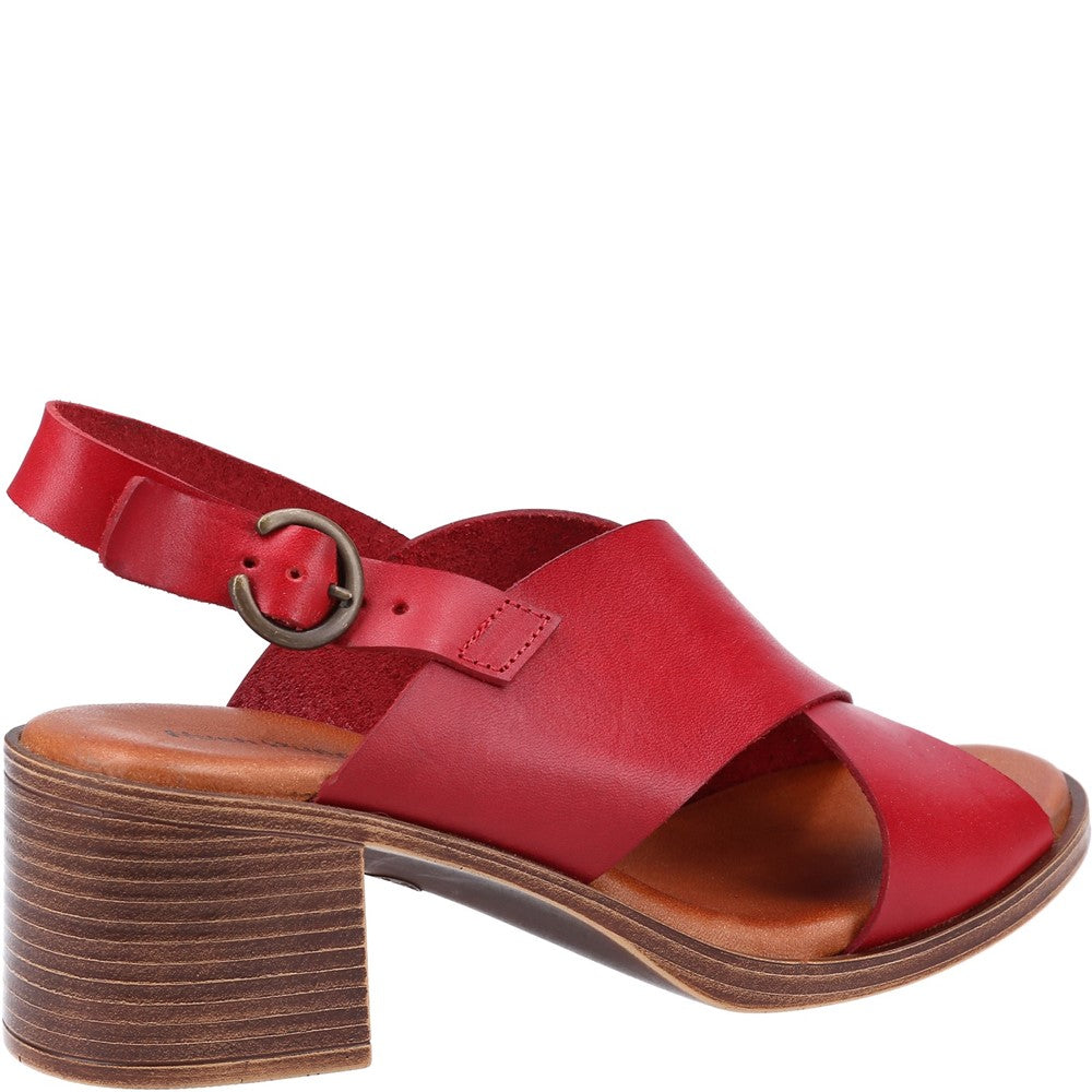 Ladies Heeled Sandals Red Hush Puppies Gabrielle Sandal