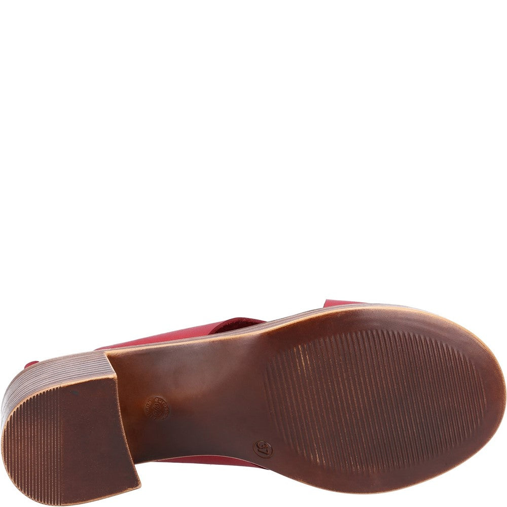 Ladies Heeled Sandals Red Hush Puppies Gabrielle Sandal