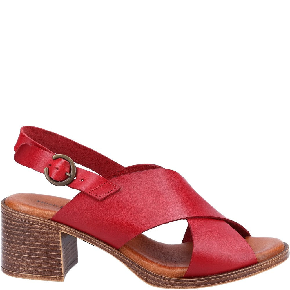 Ladies Heeled Sandals Red Hush Puppies Gabrielle Sandal