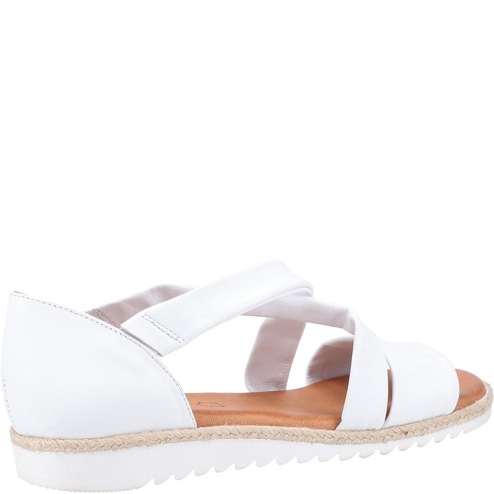 Sandal Ladies Summer White Hush Puppies Gemma Espadrille Wedge Sandal