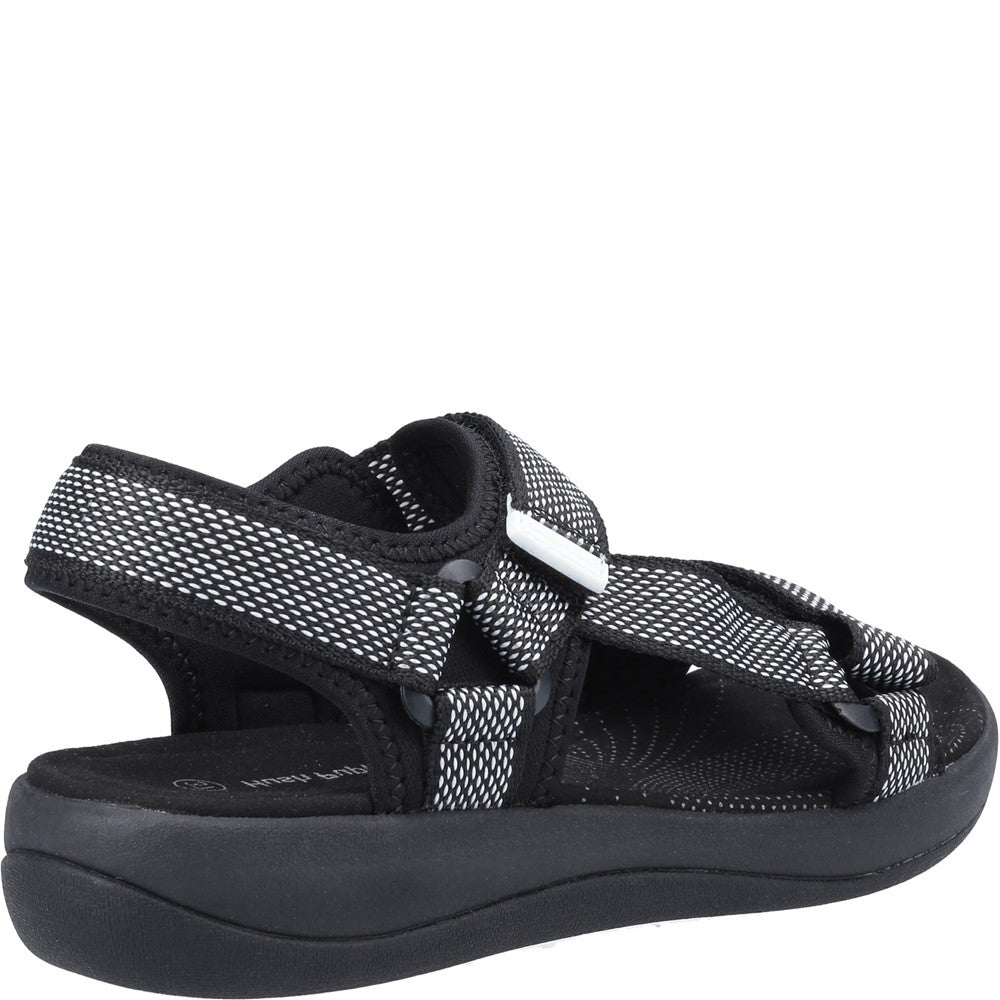 Sandal Ladies Summer Black Hush Puppies Sara Quarter Strap Sandal