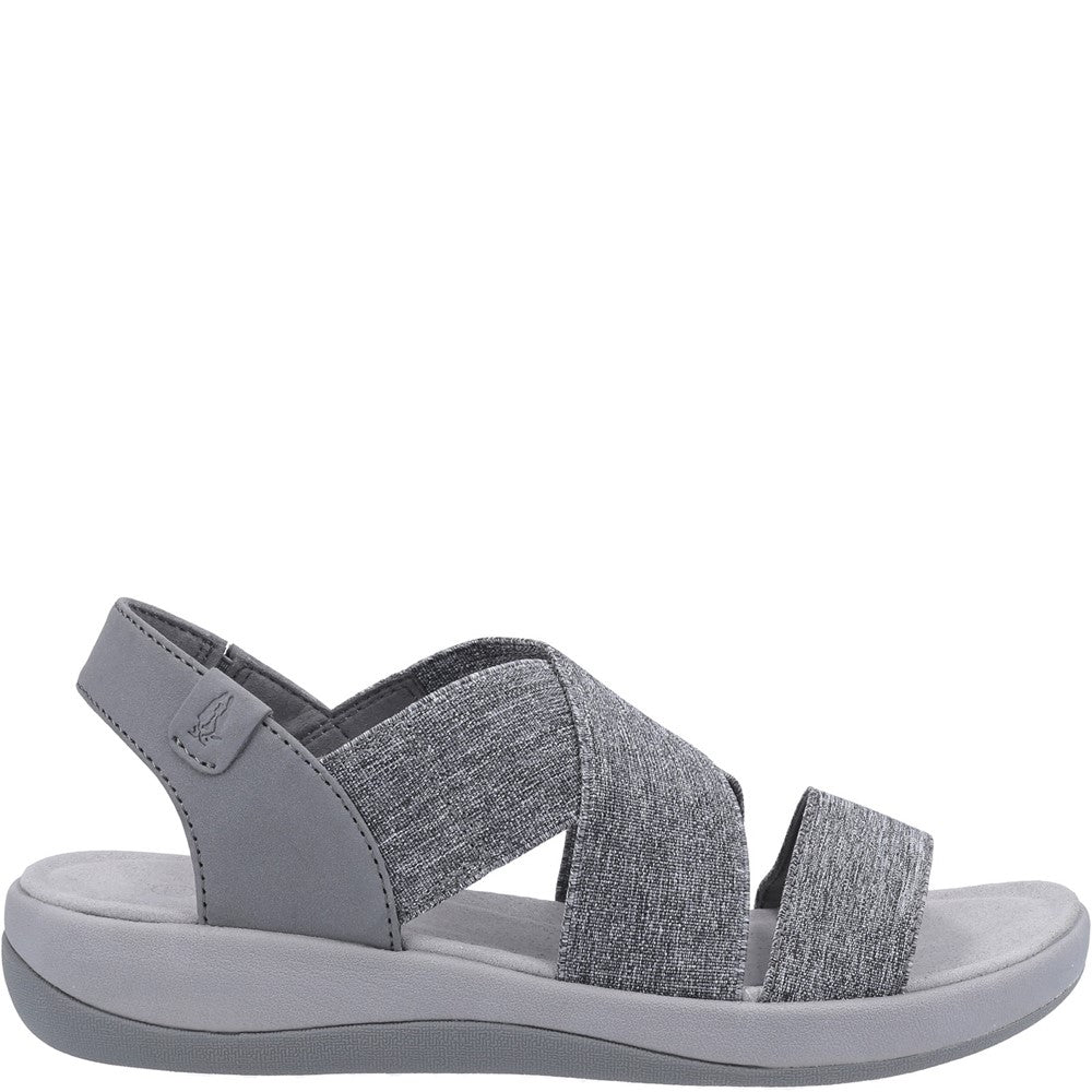 Sandal Ladies Summer Grey Hush Puppies Sophia Elastic Cross Strap
