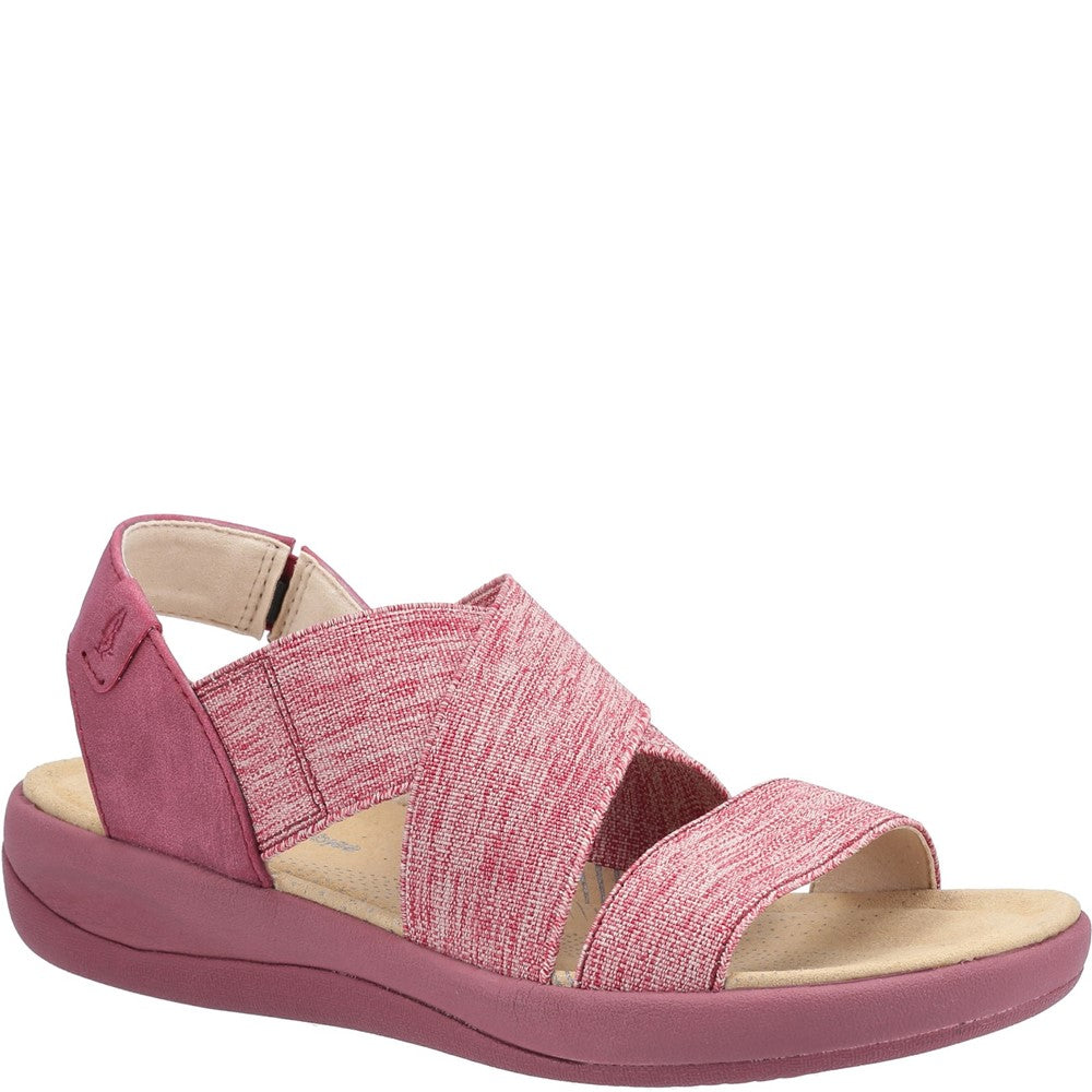 Sandal Ladies Summer Red Hush Puppies Sophia Elastic Cross Strap