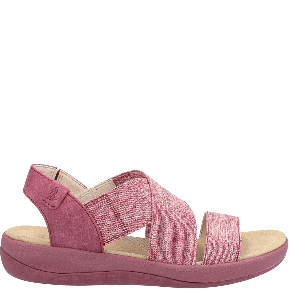 Sandal Ladies Summer Red Hush Puppies Sophia Elastic Cross Strap