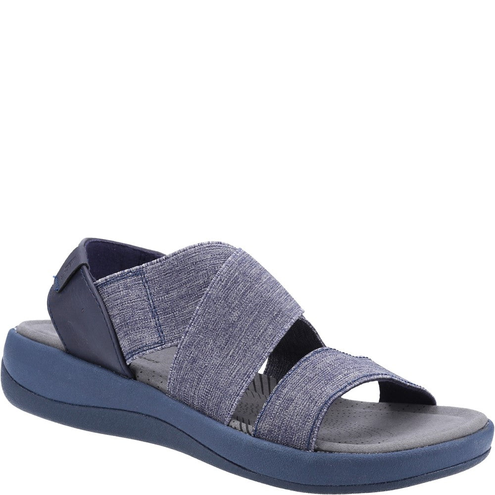 Sandal Ladies Summer Navy Hush Puppies Sophia Elastic Cross Strap