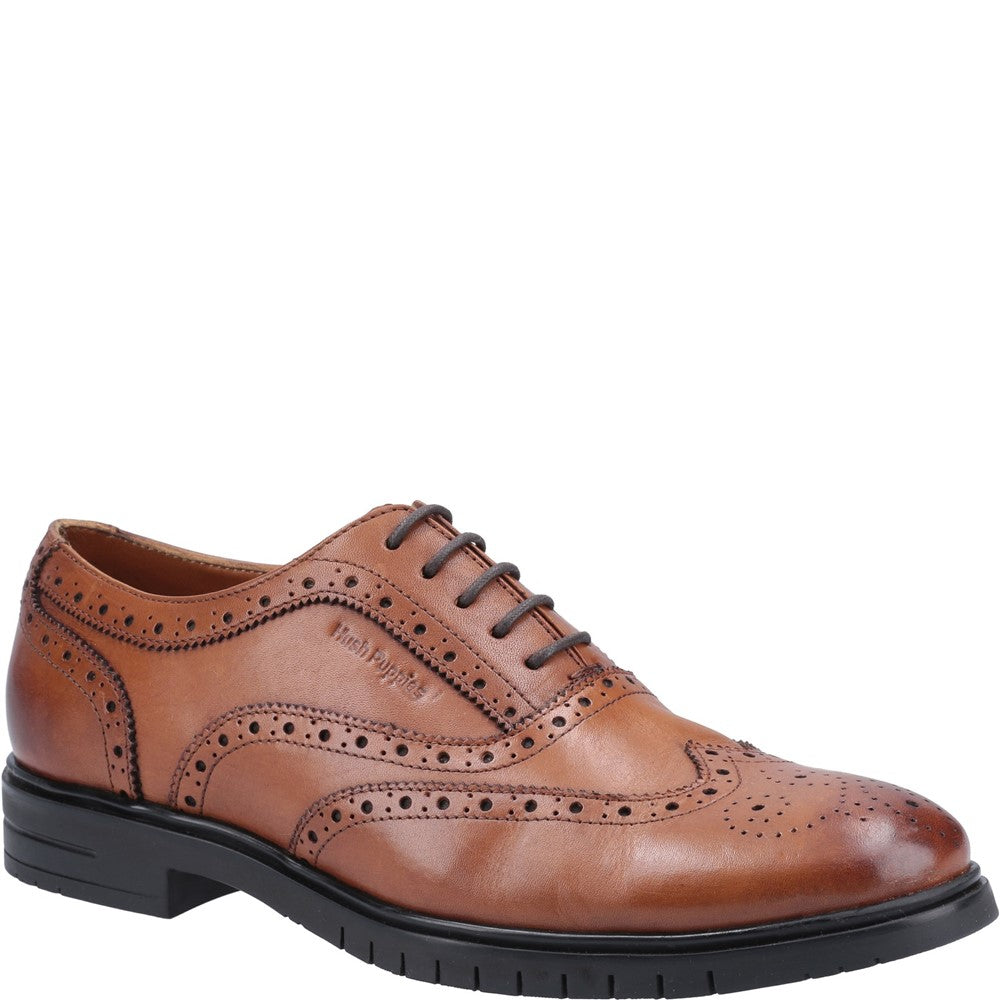 Mens Formal Lace Up Shoes Tan Hush Puppies Santiago Lace Shoes