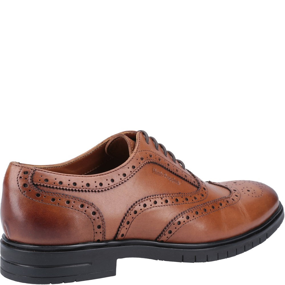 Mens Formal Lace Up Shoes Tan Hush Puppies Santiago Lace Shoes