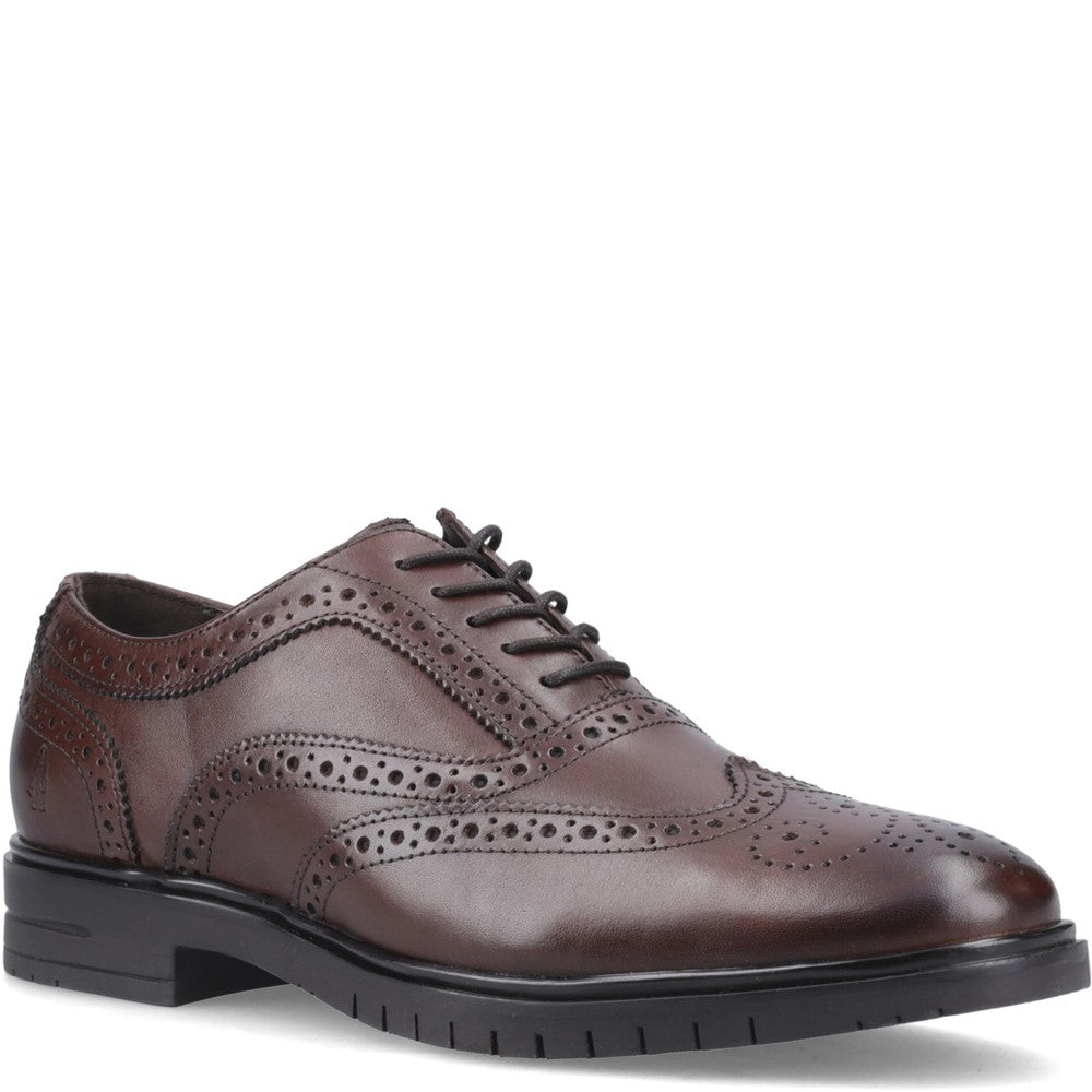 Mens Formal Lace Up Shoes Brown Hush Puppies Santiago Lace Shoes