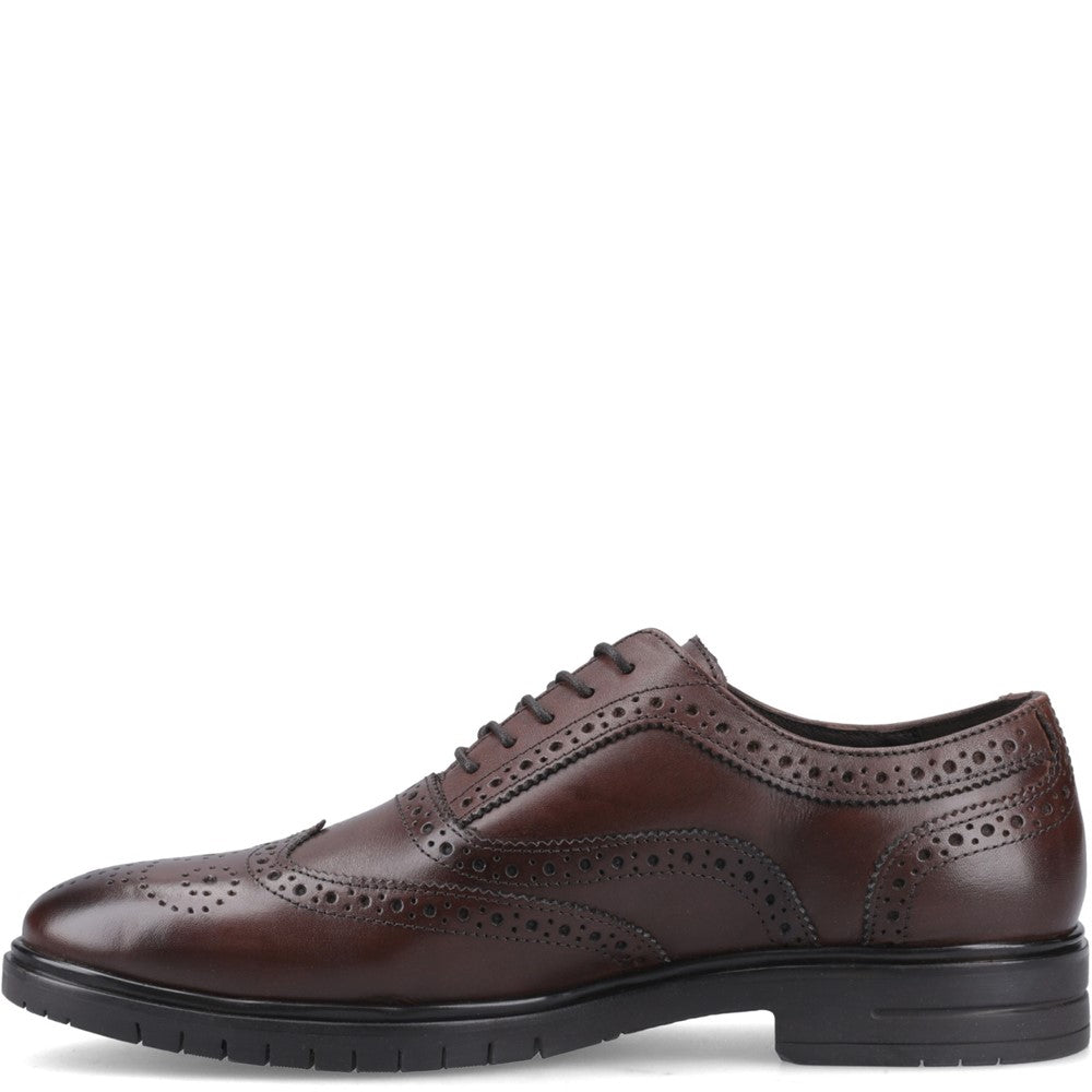 Mens Formal Lace Up Shoes Brown Hush Puppies Santiago Lace Shoes
