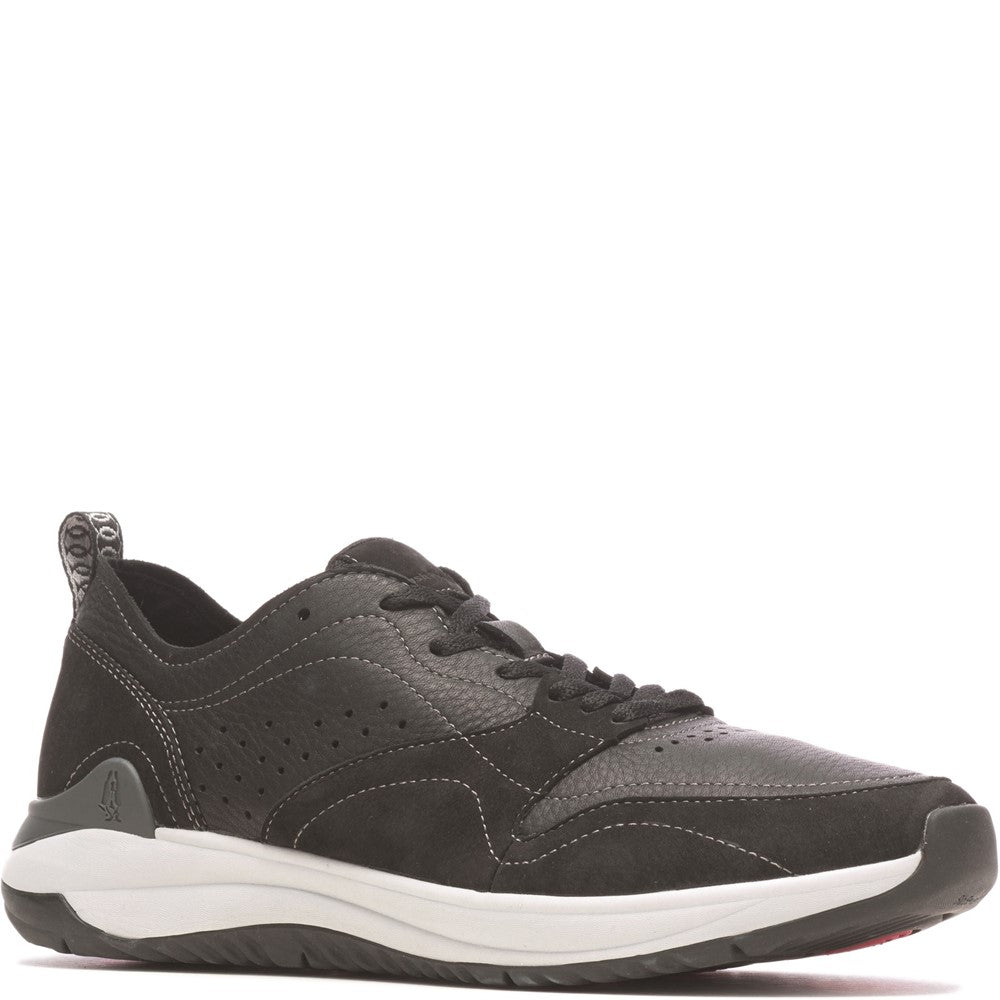 Mens Sports Black Hush Puppies Felix Perf Lace Shoes