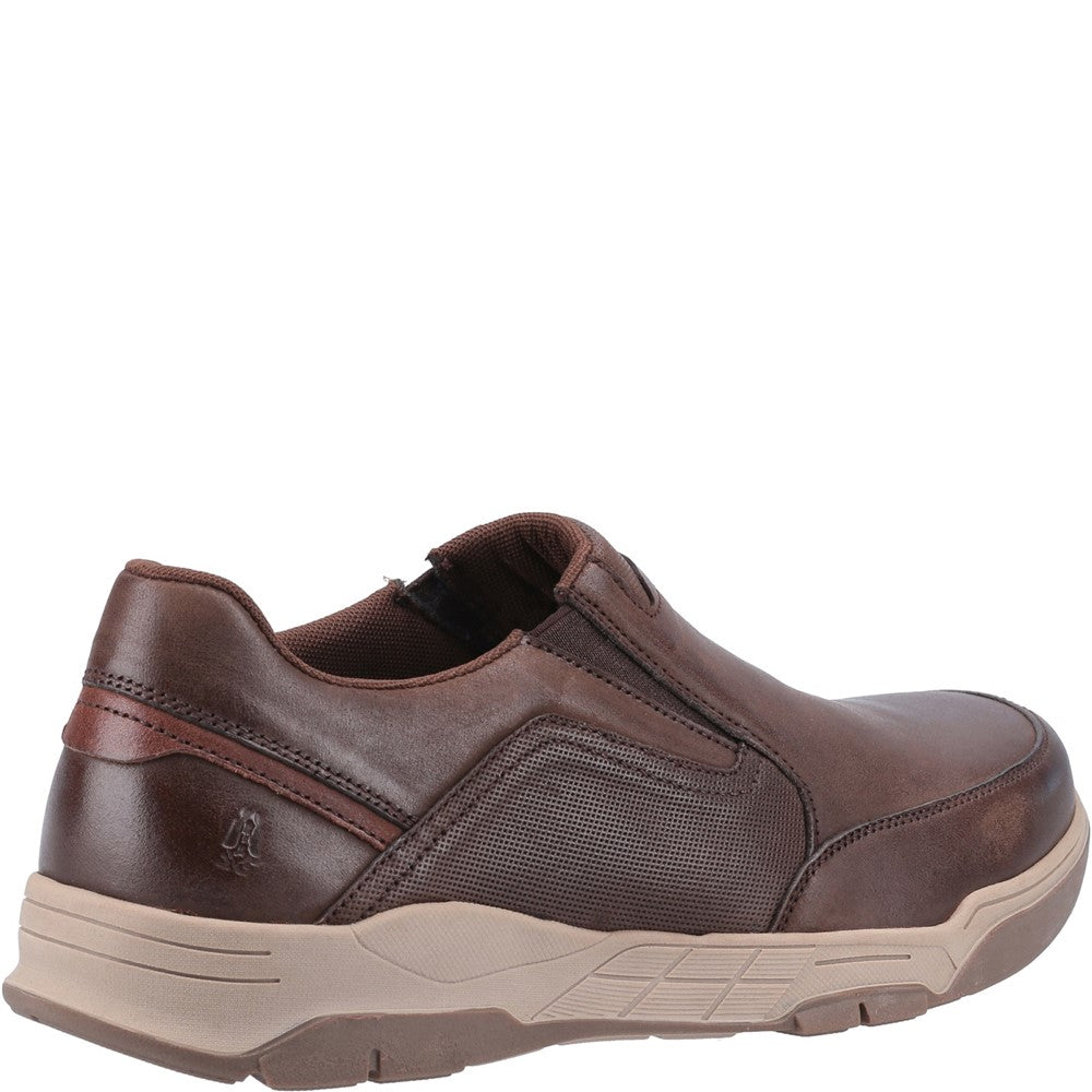Mens Classic Slip On Shoes Brown Hush Puppies Fletcher Shoe
