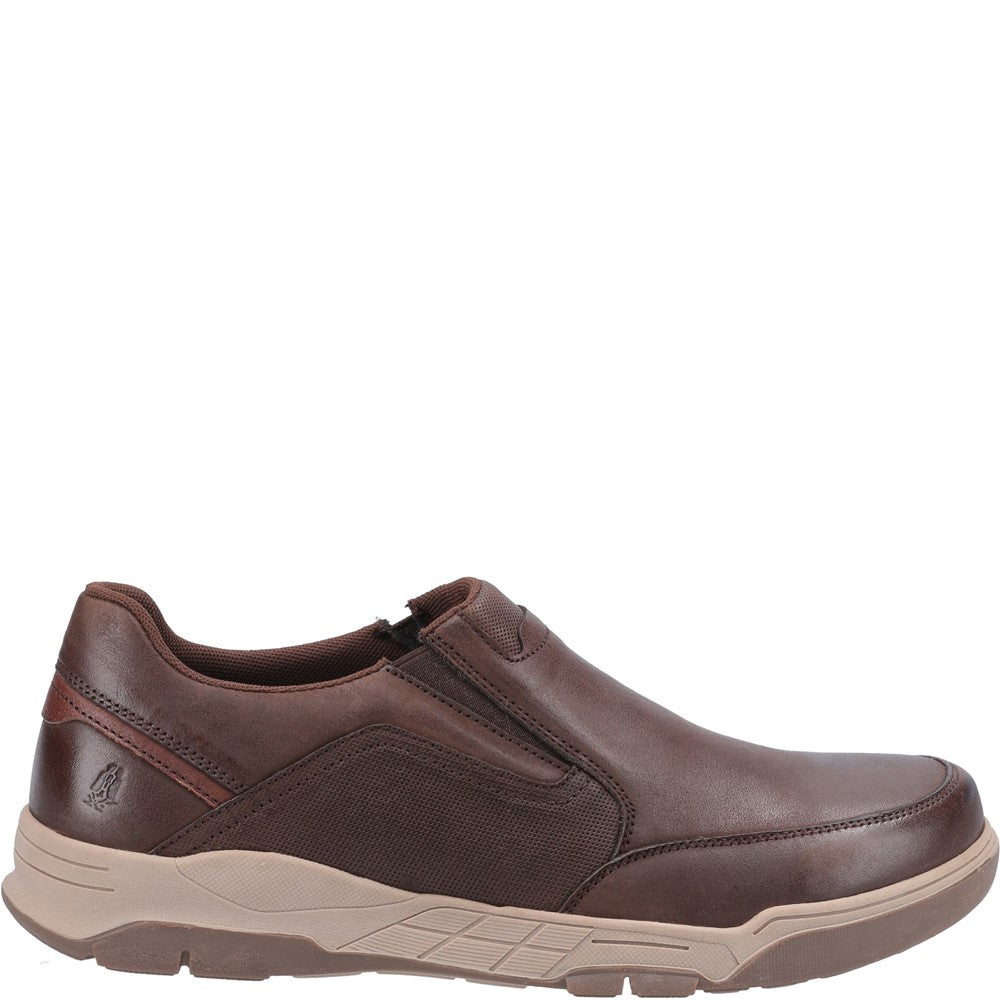 Mens Classic Slip On Shoes Brown Hush Puppies Fletcher Shoe