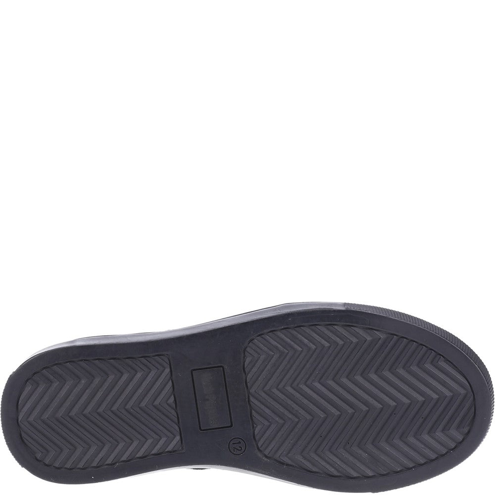 Boys BTS Black Hush Puppies Shawn Junior School Shoe