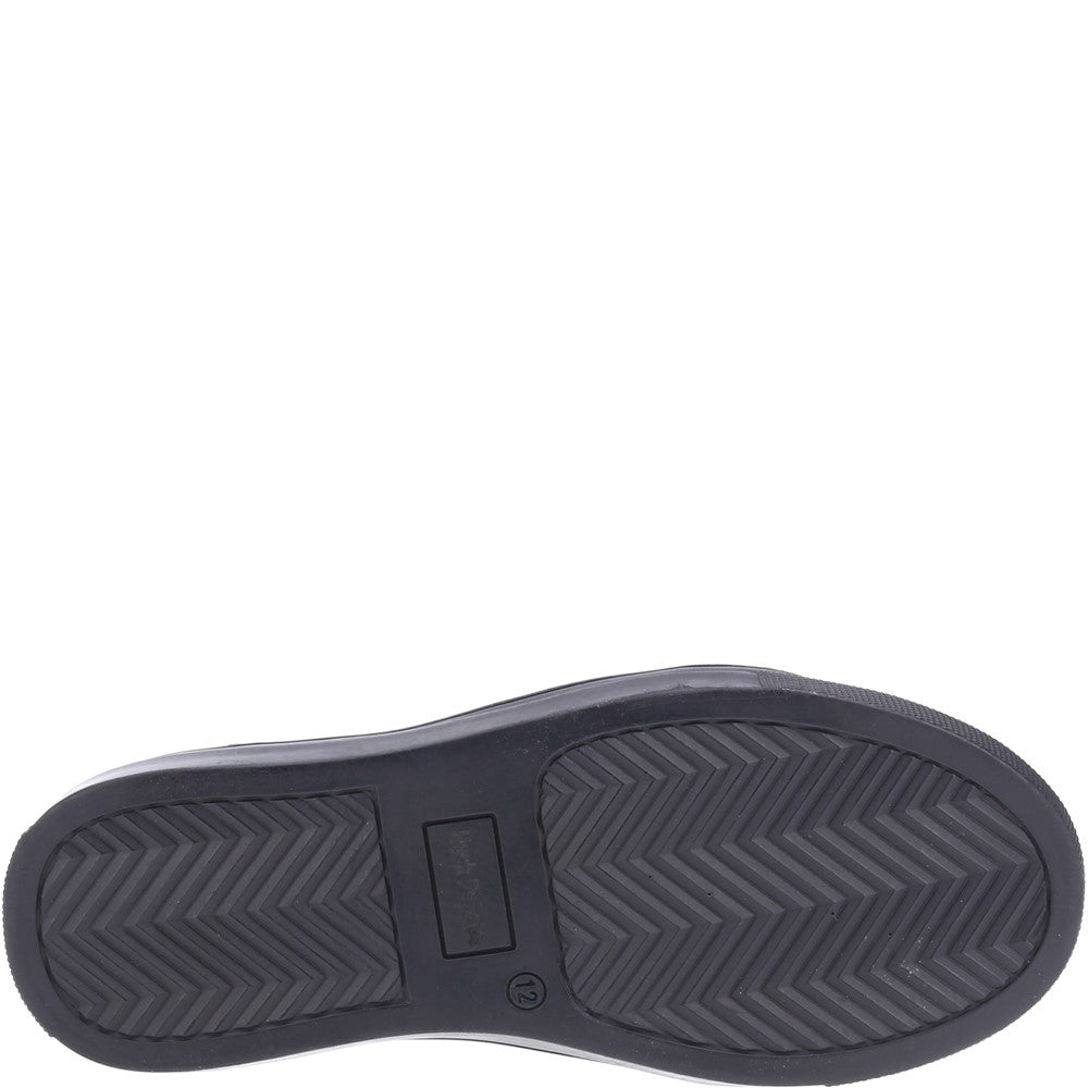 Boys BTS Black Hush Puppies Sam Junior School Shoe