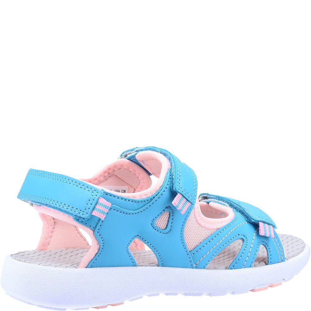 GIRLS SUMMER Aqua Hush Puppies Lilly Quarter Strap Sandal