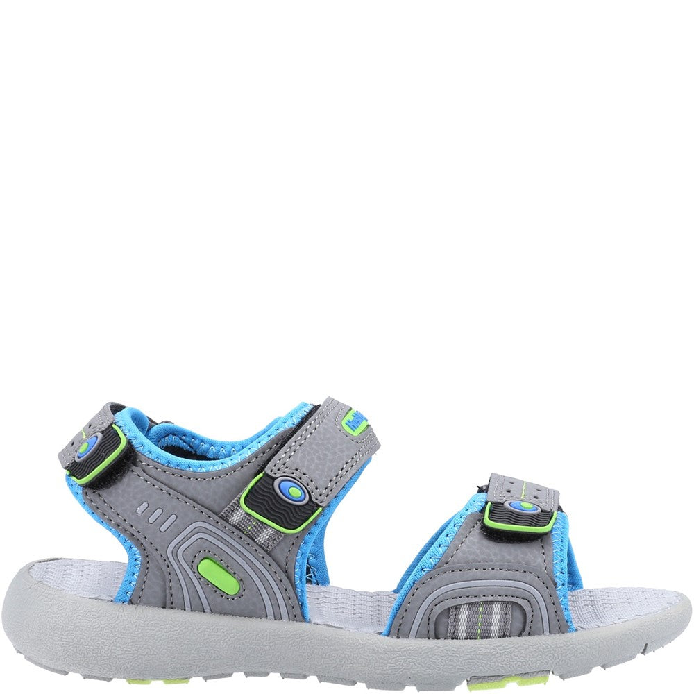 BOYS SUMMER Grey Hush Puppies Mario Quarter Strap Sandal