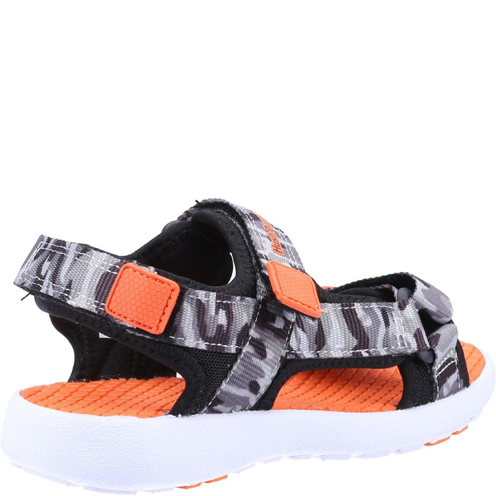 BOYS SUMMER Orange Hush Puppies Miles Quarter Strap Sandal
