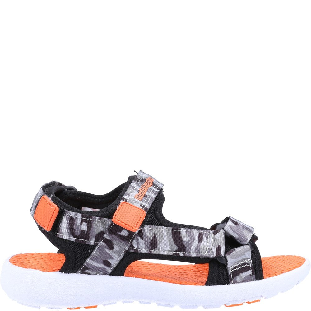 BOYS SUMMER Orange Hush Puppies Miles Quarter Strap Sandal