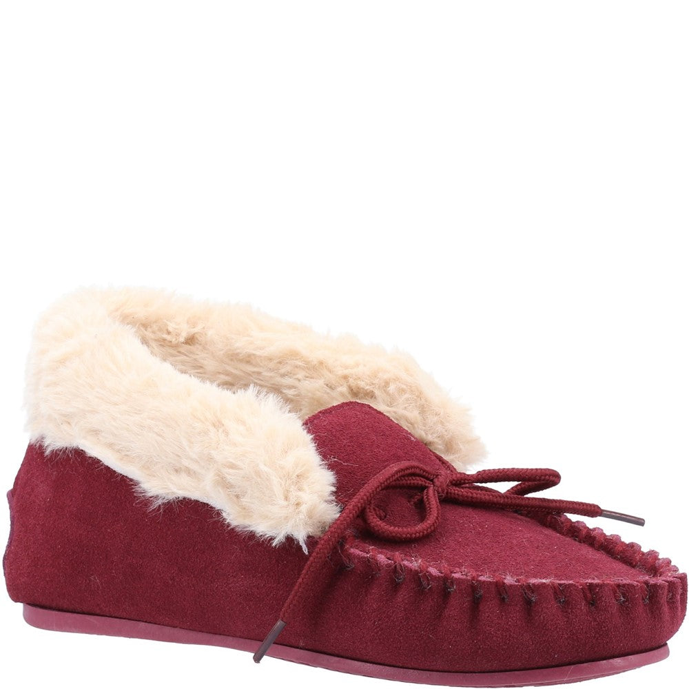 Classic Ladies Slippers Dark Red Hush Puppies Philippa Slipper