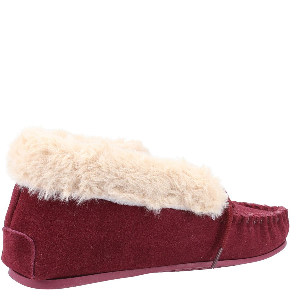 Classic Ladies Slippers Dark Red Hush Puppies Philippa Slipper