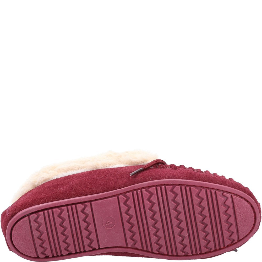 Classic Ladies Slippers Dark Red Hush Puppies Philippa Slipper