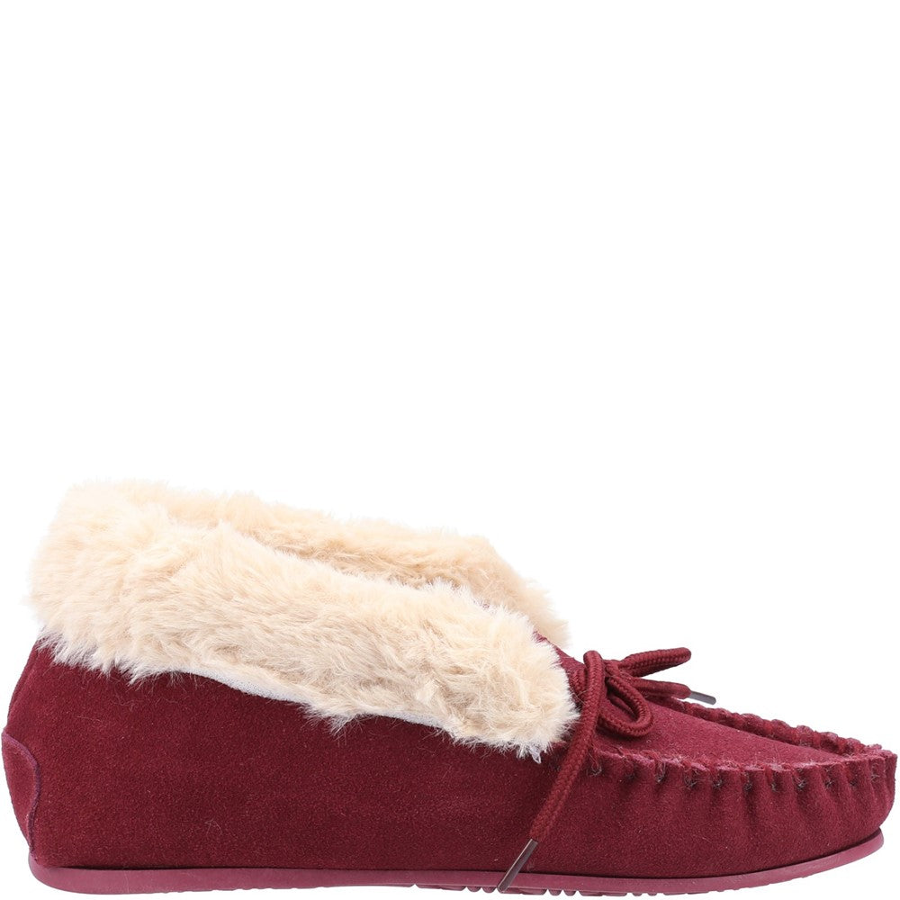 Classic Ladies Slippers Dark Red Hush Puppies Philippa Slipper