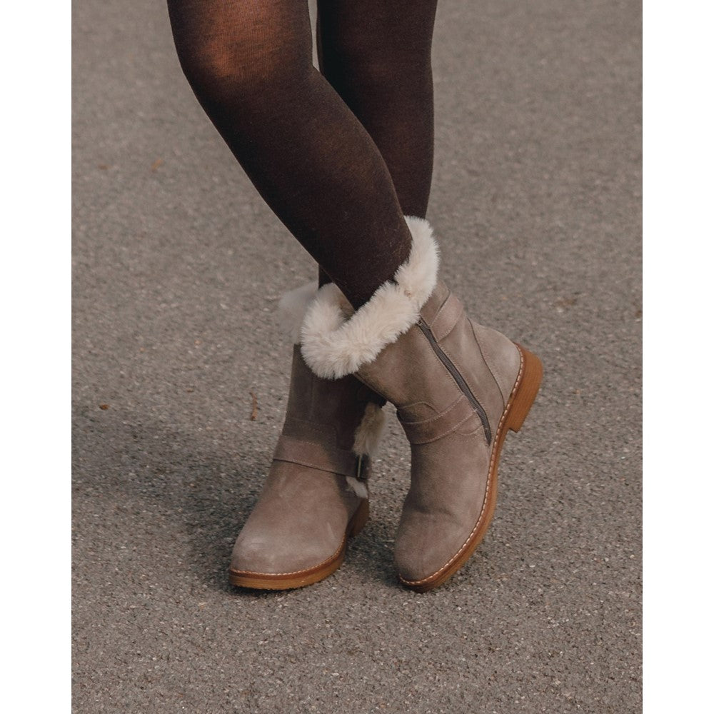 Ladies Ankle Boots Grey Hush Puppies Macie Mid Boot