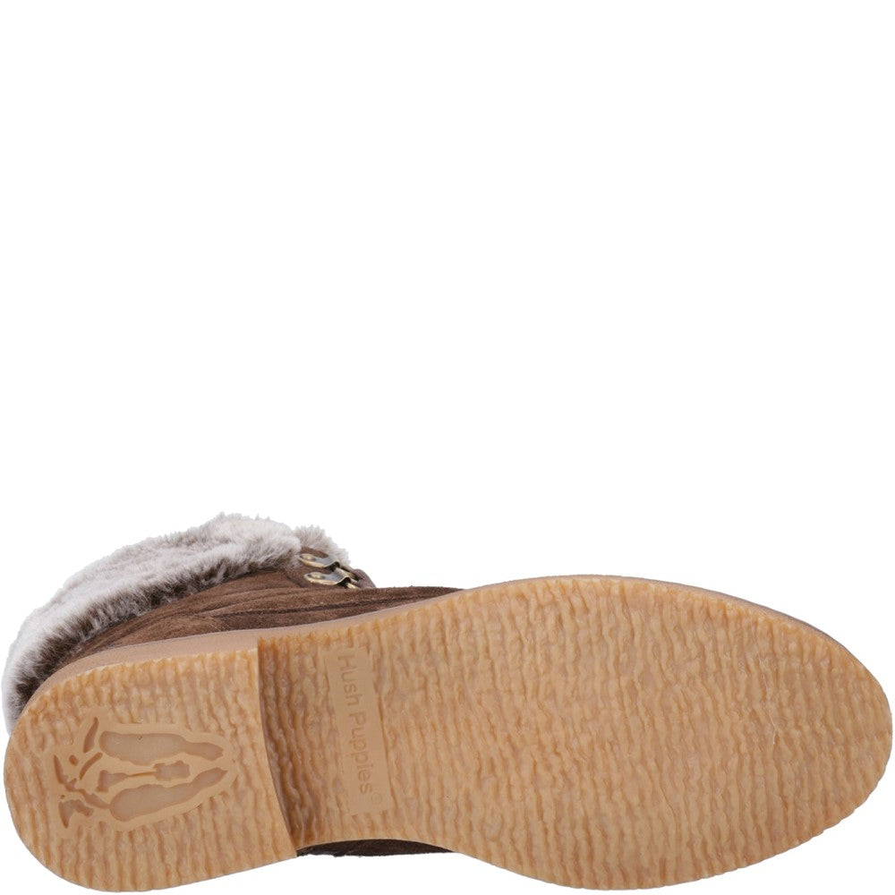 Ladies Ankle Boots Chocolate Hush Puppies Florence Mid Boot