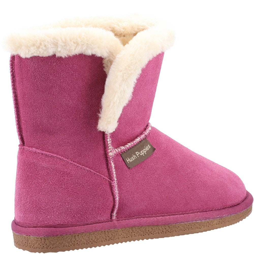 Classic Ladies Slippers Pink Hush Puppies Ashleigh Slipper Bootie