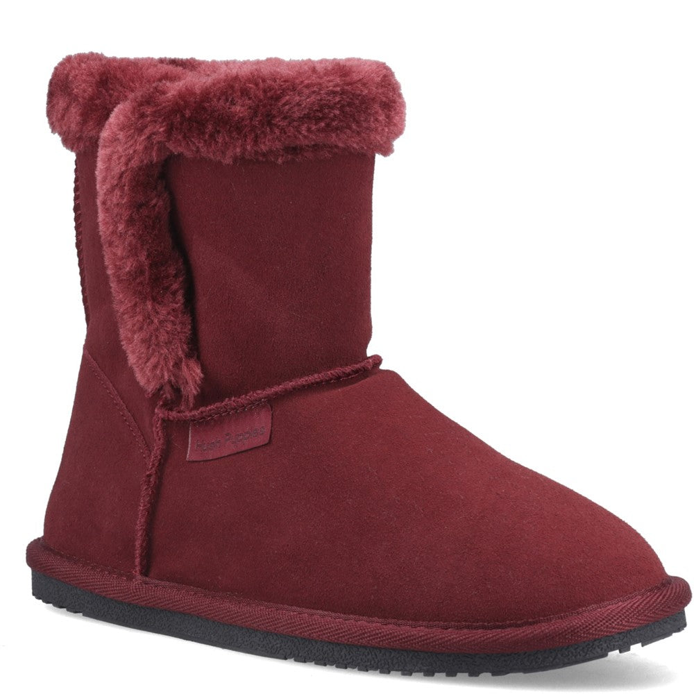 Classic Ladies Slippers Bordo Hush Puppies Ashleigh Slipper Bootie