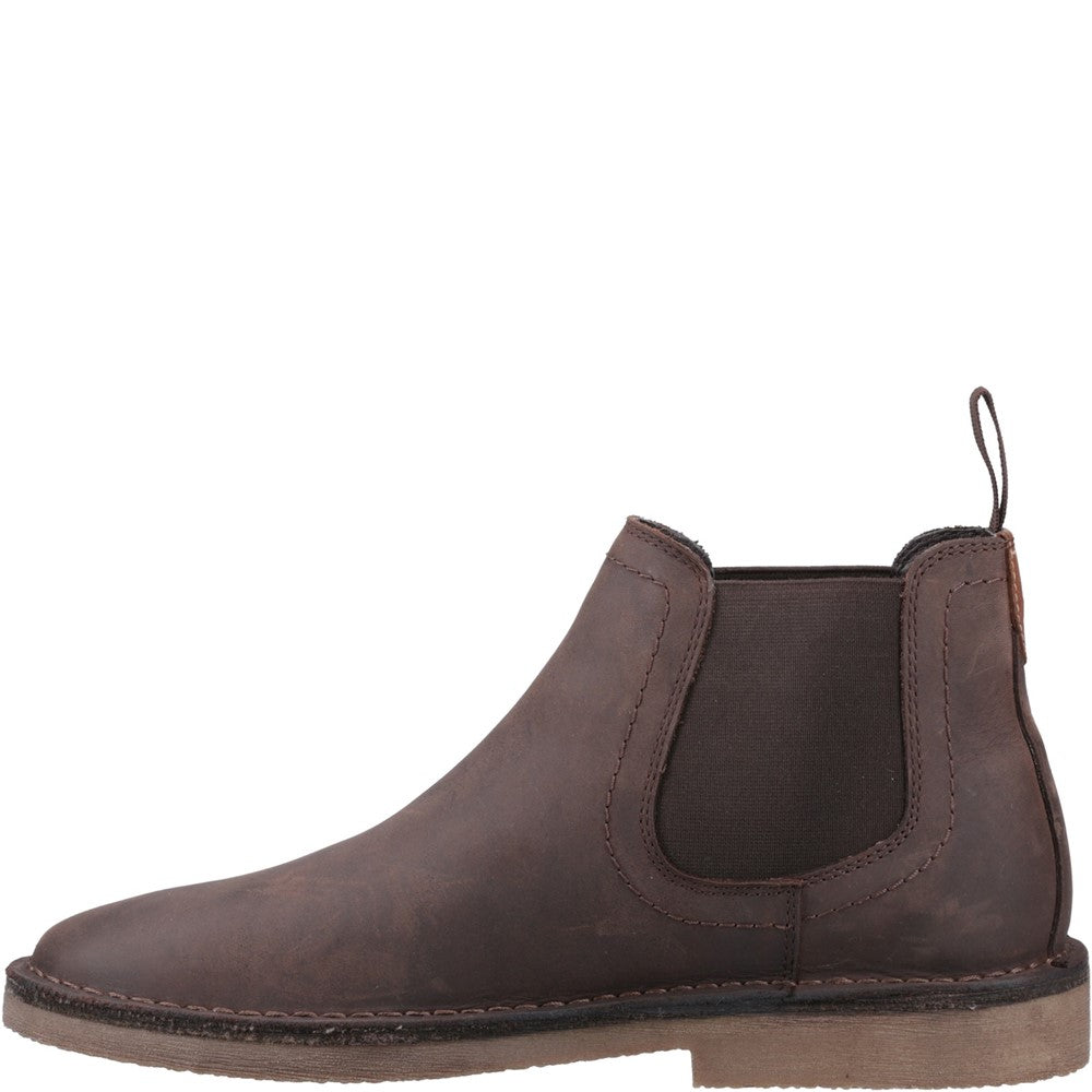 Mens Boots Waxy Brown Hush Puppies Shaun Leather Chelsea Boot