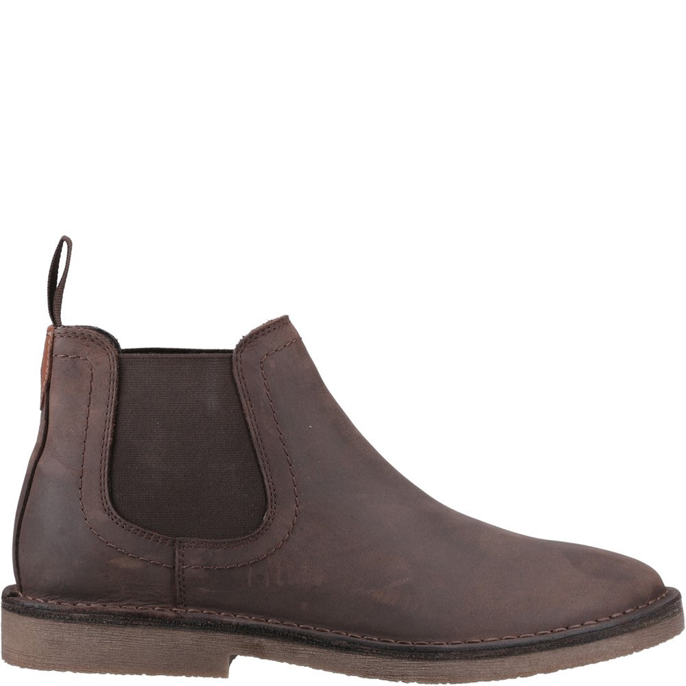 Mens Boots Waxy Brown Hush Puppies Shaun Leather Chelsea Boot