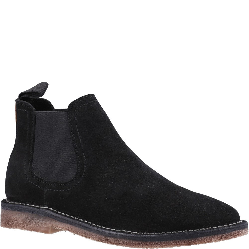 Mens Boots Black Hush Puppies Shaun Chelsea