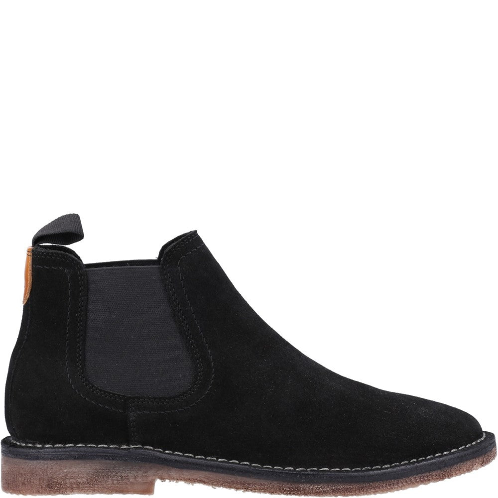 Mens Boots Black Hush Puppies Shaun Chelsea