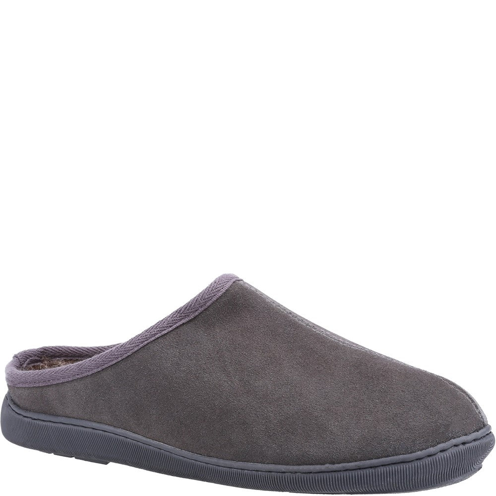 Classic Mens Slippers Grey Hush Puppies Ashton Slipper