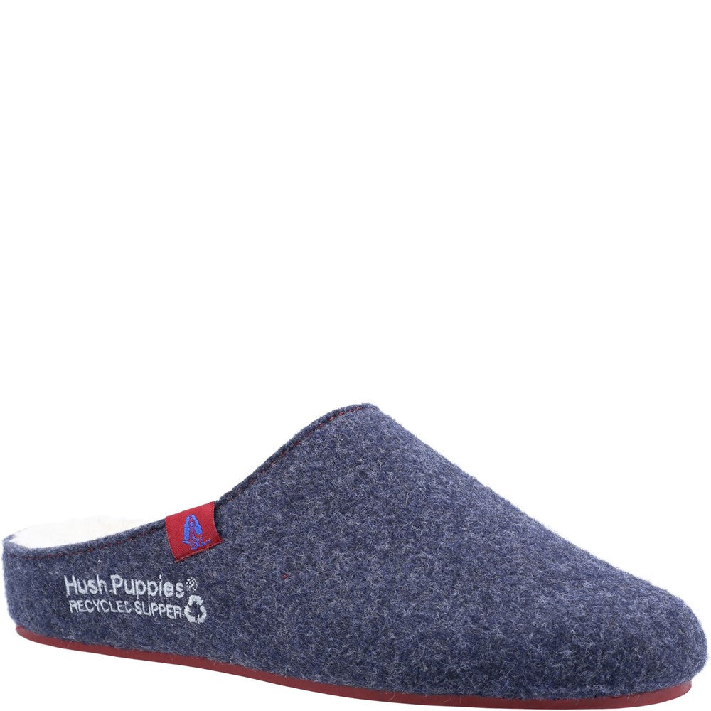 Classic Mens Slippers Navy/Red Hush Puppies The Good Slipper