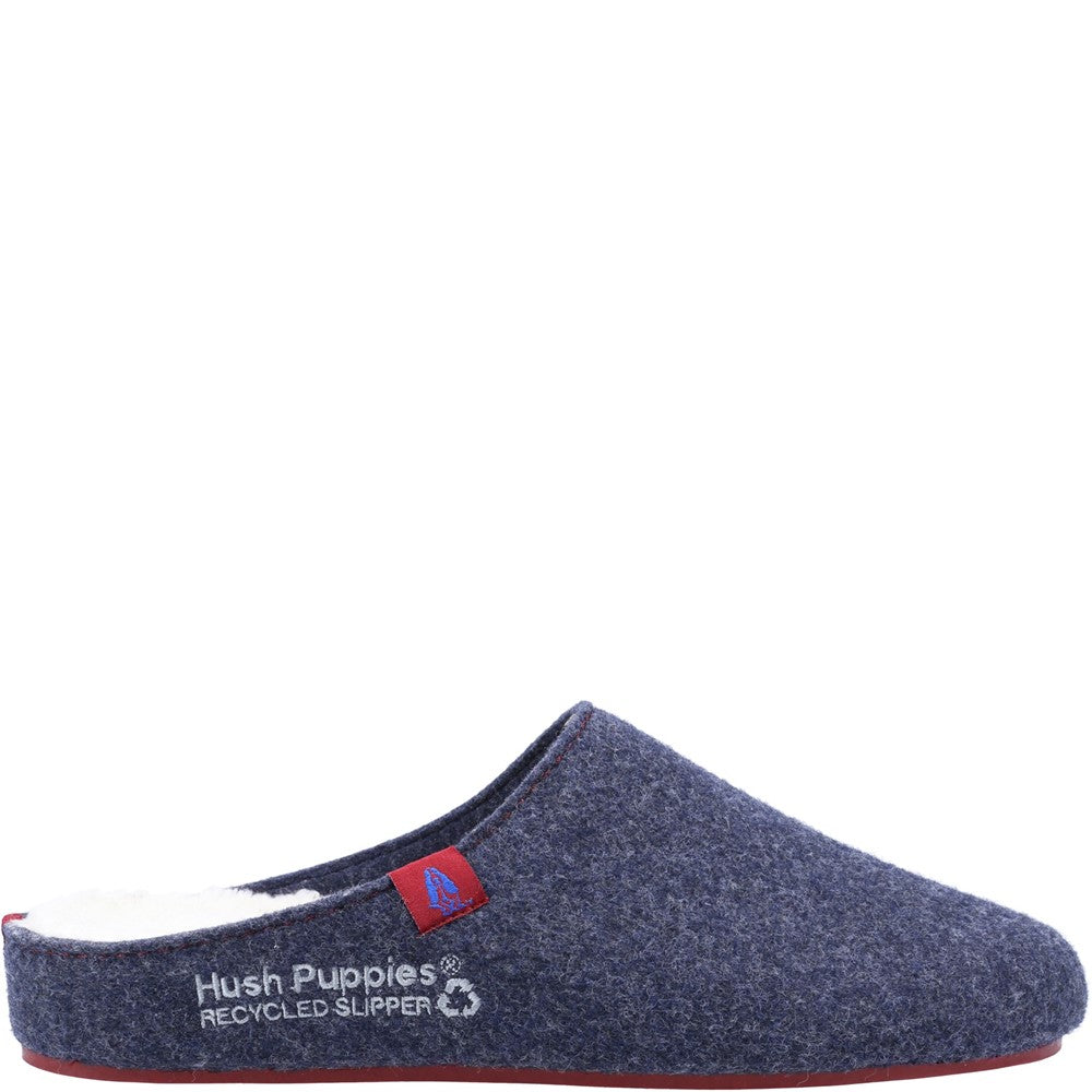Classic Mens Slippers Navy/Red Hush Puppies The Good Slipper