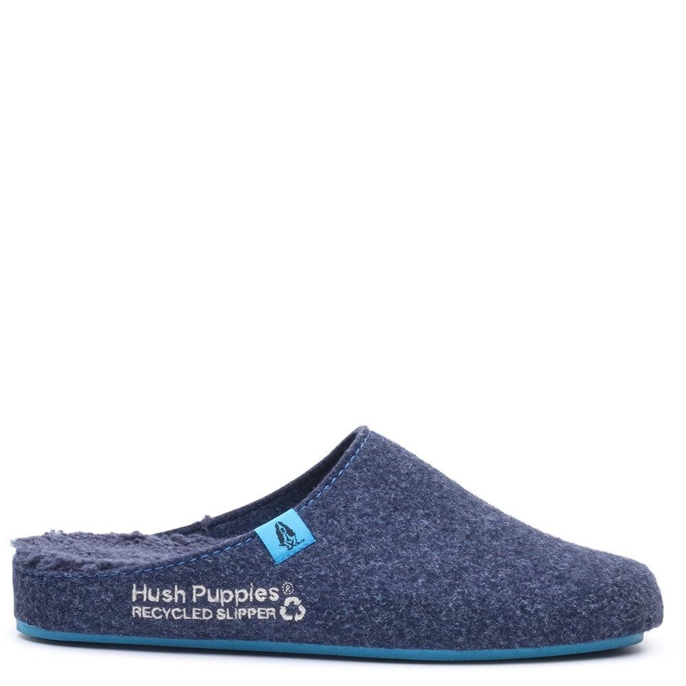 Classic Mens Slippers Navy/Black Hush Puppies The Good Slipper