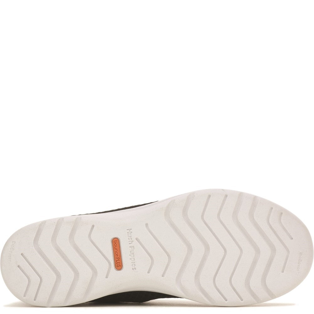 Ladies Sports Black/White Hush Puppies Good Shoe Lace