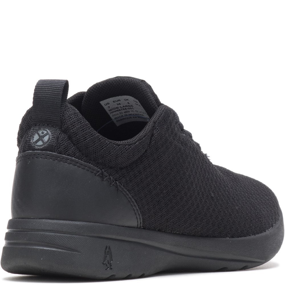 Ladies Sports Black/Black Hush Puppies Good Shoe Lace