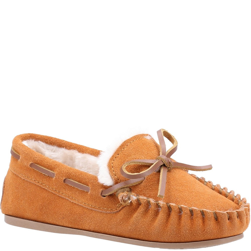 Childrens Slippers Tan Hush Puppies Addison Slipper
