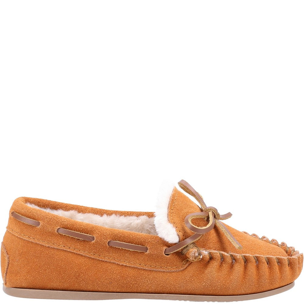 Childrens Slippers Tan Hush Puppies Addison Slipper