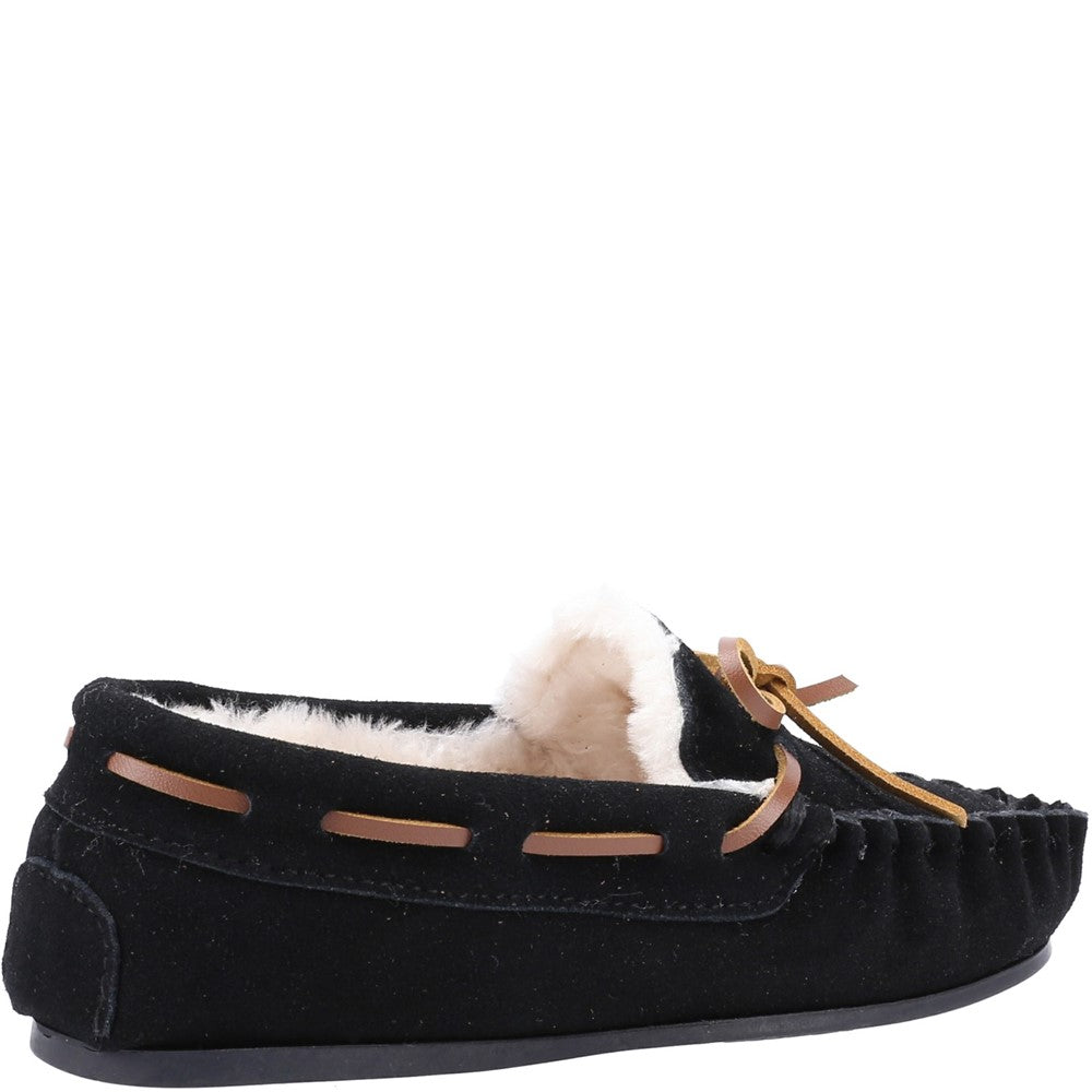 Childrens Slippers Black Hush Puppies Addison Slipper