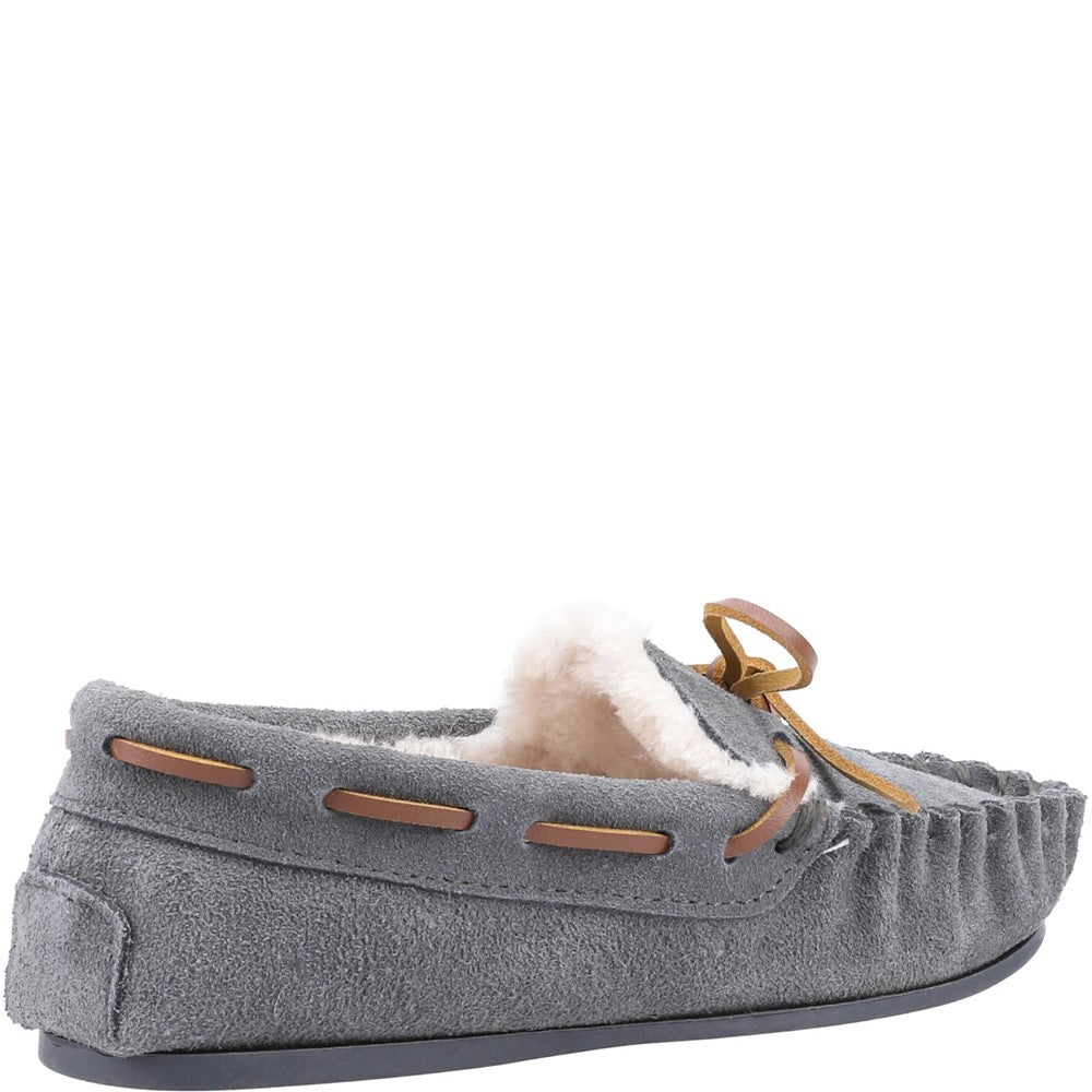 Childrens Slippers Grey Hush Puppies Addison Slipper
