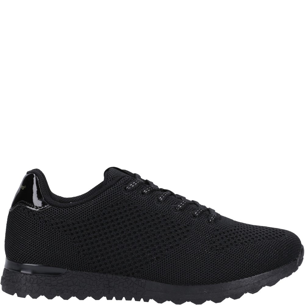 Ladies Sports Black Hush Puppies Katrina Trainer