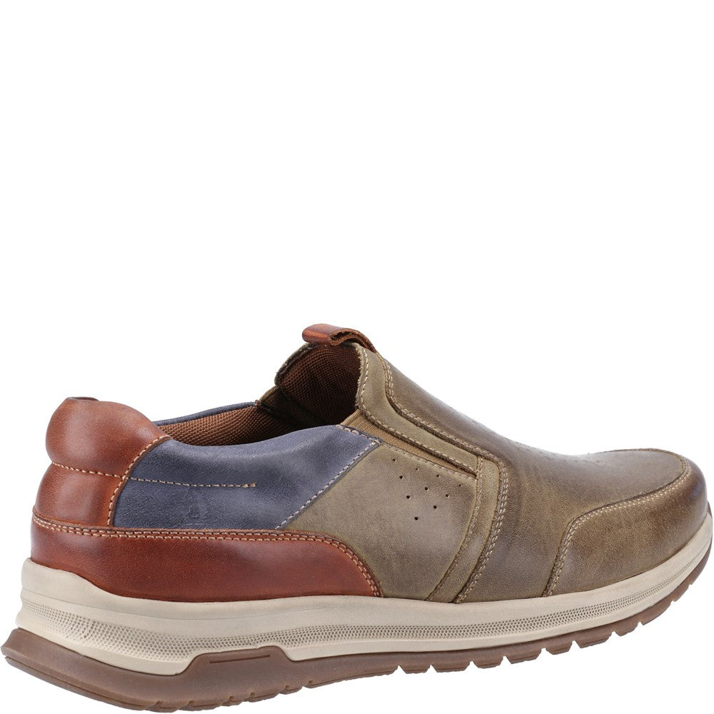 Mens Classic Slip On Shoes Khaki Hush Puppies Cole Shoe